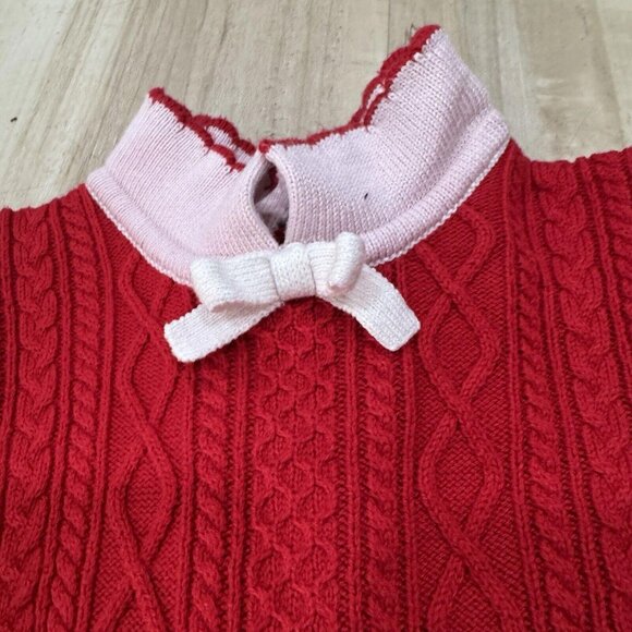 Baby Janie and Jack Baby Sweater Dress in Pink Red‎ Valentines 12-18 - Picture 4 of 11